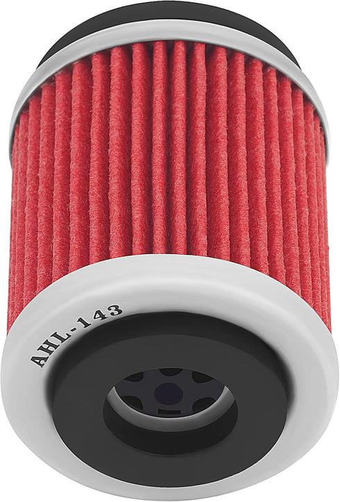 AHL 1 pack 143 Oil Filter Compatible with Yamaha TTR125LE 124 2017 TTR225 225 2000-2004 TTR230 223 2005-2017 2020 TW125 125 1999-2004 TW200 196 20...