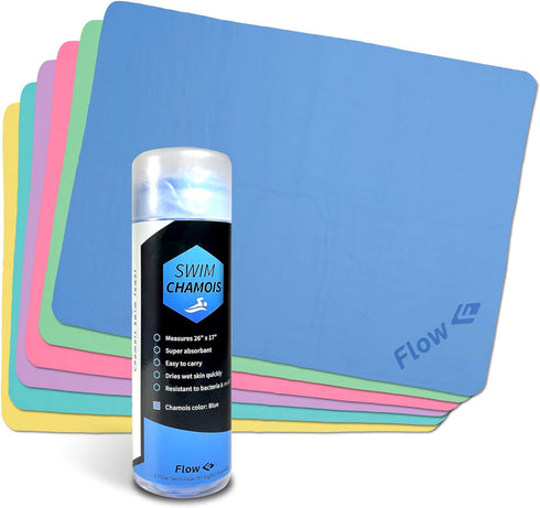 Flow Swim Chamois Towel - 26" x 17" (Blue)...