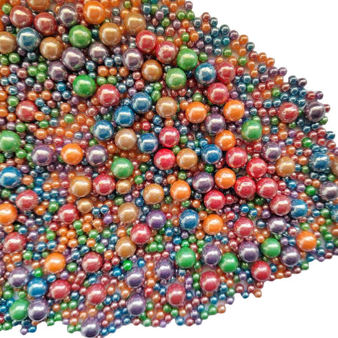 Edible Deep Colorful Sugar Pearls Candy Sprinkles 120G/ 4.23Ounce Baking Cake Sprinkles Cupcake and Cake Topper Cookie Decorations Wedding Party V...
