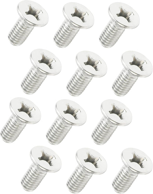Stainless Steel Brake Disc Rotor Screws,12PCS Brake Disc Retaining Screw,Car Accessories Retaining Hardware Bolts Screw Kit for Front and Rear,Rot...