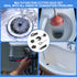 7PCS Drain Cleaner Combination Cutter Head Set,16mm Manganese Steel Spring Automatic Locking Drain Dredging Cutter Head Accessories for Drain Clea...