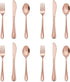 12-Piece Copper Kids Silverware, E-far Stainless Steel Toddler Kids Utensils Safe for Preschooler/Children, Includes 4 Forks 4 Spoons 4 Knife, Sli...
