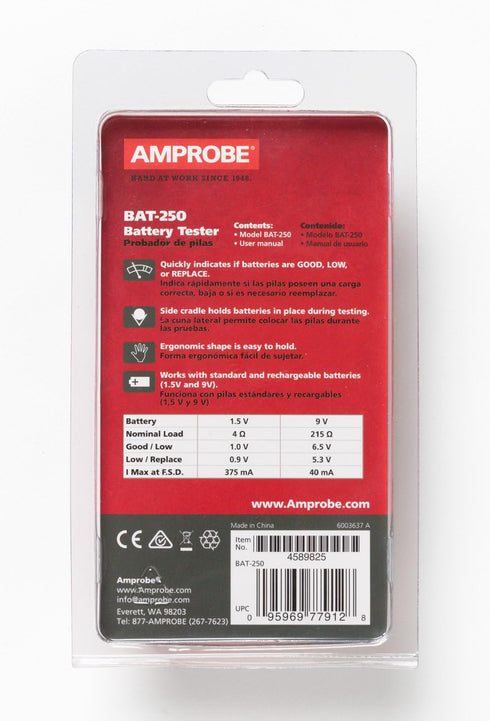 Amprobe BAT-250 Battery Tester, Basic pack...