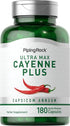 Piping Rock Cayenne Pepper Capsules | 180 Count | Capsicum Annuum | Plus Ginger and Hawthorn Berry | Herbal Supplement | Non-GMO, Gluten Free...