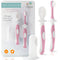 Cherish Baby Care Baby Toothbrush & Toddler Toothbrush Set (0-2 Years) - BPA-Free & Safety-Tested, 2023 Award Winner, Food-Grade Silicone (Pink)...