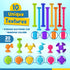 Bath Toys Suction Sensory Toys: 20 Pcs Silicone Suction Cup Toys - Bath Toys No Hole - Sensory Toys for Baby Toddlers...