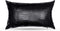 Black Crocodile Skin Faux Leather Pillow Cover - Sofa Cushion Case - Decorative Modern Throw Covers for Living Room & Bedroom - 12x20 Inches - Bla...