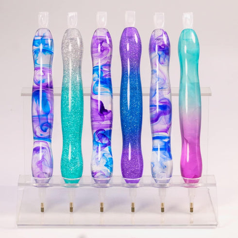 Diamond Painting Art Drill Bead Pen Accessories Tool Kit, 5D Diamond Painting Drill Pen Stylus Tips Placers Heads and Glue Clays Shine Purple...