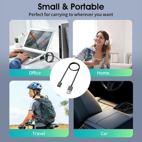 TiMOVO Smartwatch Charger Compatible with XiaoMi Band 8 Pro/Active/Redmi Watch 3 Active, Magnetic USB Charging Cable 3.3ft/1m, Replacement Chargin...