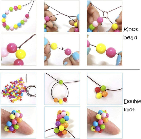 Beads Set for Jewelry Making Kids Adults Children Craft DIY Necklace Bracelets Letter Alphabet Colorful Acrylic Crafting Beads Kit Box with Access...