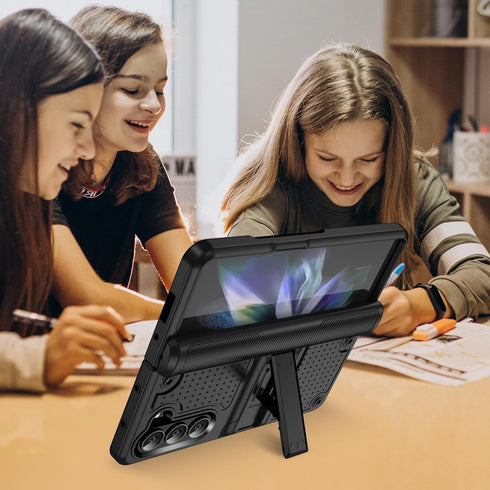 for Samsung Galaxy Z Fold 5 Case, Shockproof 2 in 1 Silicone Rubber with Hard PC Rugged Full Body Protection Phone Cover for Samsung Galaxy Z Fold...