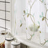 MRTREES Voile Sheer Tier Curtains, Floral Embroidered Kitchen Tiers Rod Pocket, Multi Color Cafe Curtain Tiers Small Half Window Treatment for Bat...
