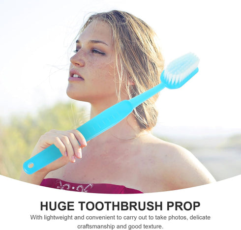 Toyvian Big Toothbrush Giant Toothbrush Prop Huge Toothbrush Fake Oversized Toothbrush Novelty Large Toothbrush Toy for Halloween Comedy Party Fav...