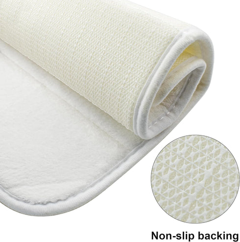 VANRA Small Bath Mat Bath Rugs Anti-Slip Memory Foam Non-Slip Bathroom Mat Soft Bathmat Carpet 15.7" X 23.6" (White)...