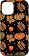 iPhone 12/12 Pro Fall Leaves and Pumpkins Pattern Halloween Autumn Gifts Case...