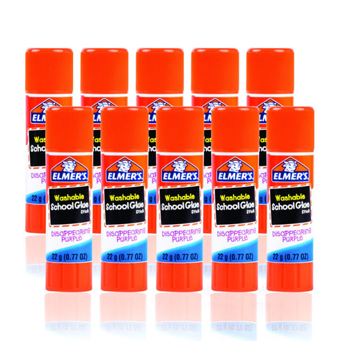 Glue Sticks 10 Count Glue Sticks Bulk 0.77 Ounce Purple Glue Stick - School Supplies for Kids, Liquid School Glue...