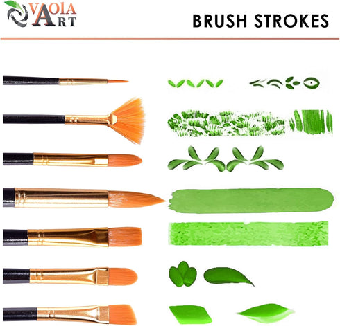 Paint Brush Set for Acrylic Painting Artist Paint Watercolor Brush Professional Oil Painting Brushes Small Craft Paint Brushes Face Paint Brushes ...