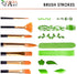 Paint Brush Set for Acrylic Painting Artist Paint Watercolor Brush Professional Oil Painting Brushes Small Craft Paint Brushes Face Paint Brushes ...