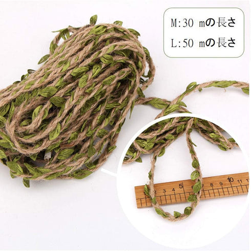 Hemp Rope for Cat Scratch Post Tree Replacement - Cat Scratcher Accessories with Artificial Leaves/Home Vine Ribbon Decoration for Art & Crafts...