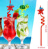 Sea Animal Birthday Party Supplies Reusable Plastic Straws with 8 Styles Under the SeaThemed Party Favors for Kids Party Decorations with Cleaning...