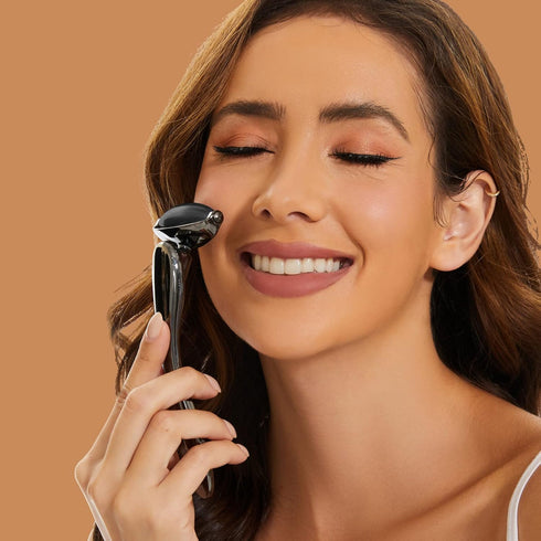 Jade Facial Roller, Jade Face Roller Massager with 3 Interchangeable Heads for Women Routine Skin Care, Reduce Puffiness Wrinkling Rejuvenate Skin...