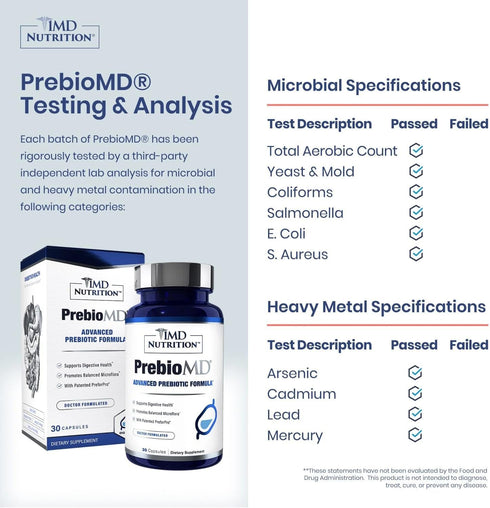 1MD Nutrition PreBioMD - Prebiotic with PreforPro® | Support Healthy Digestion and Beneficial Bacteria...