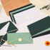 50 pcs Sage Green Business Envelope with V-Flap, Gold Border & Golden Sticker, 10 Self Adhesive Envelopes for Office, Checks, Letter Mailing, Invo...