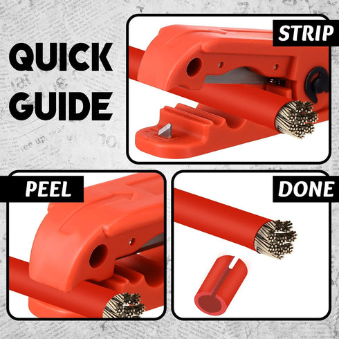2 Pcs LCP-240 Wire Stripper with 10 Blades Cutter Cable Stripper for AWG 12 to 4/0 Cables Wire Stripping Tool...
