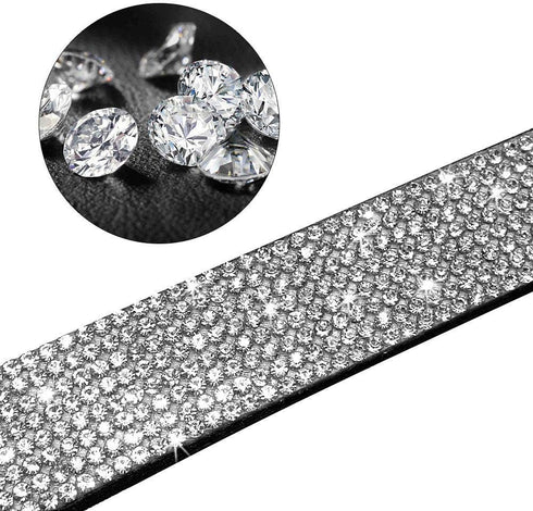 Cute Dog Collar with Bling Rhinestone, Fancy Crystal Diamond Glitter Pretty Jewel Soft Cat Collars for Small Medium Large Breed Dogs Girl Female P...