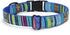 Multi-Colored Stripe Dog Collar, Soft Adjustable Dog Collars with Metal Buckle for Small Medium Large Dogs, Perfect Pet Collar Gift (Large, Blue)...