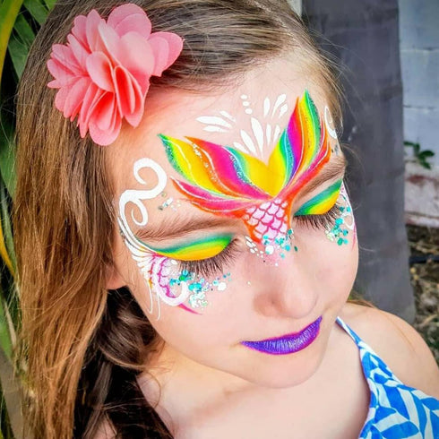 81 Pcs Face Painting Stencils 3"x5.5", Body Facial Painting Stencils, Reusable Flowers Mermaid Scale Leopard Cracks Claw Stencils Makeup Kit Face ...