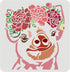 FINGERINSPIRE Pig and Flower Stencil 11.8x11.8inch Reusable Pig Pattern Stencil for Painting DIY Craft Farm Animal Decoration Stencil for Painting...