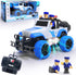 Remote Control Car,Rc Truck Racing Car for Kids 4-7, Police Rc Cars for Boys Age 8-12, 1:20 Scale Off Road Car Toys with 2 Building Block and Led ...