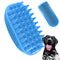 Dog Bath Brush + Gift Toothbrush | Dog Shower Brush | Dog shampoo brush with Non-Slip handle, ideal for short and long coats | Remove loose skin w...