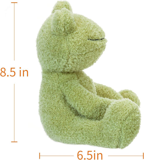 Apricot Lamb Toys Plush Velvet Frog Stuffed Animal Soft Cuddly Perfect for Child (Green Frog,8.5 Inches)...