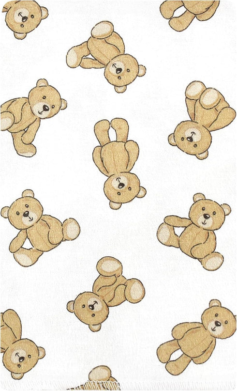 Hudson Baby Unisex Baby Cotton Flannel Burp Cloths, Teddy Bears 10 Pack, One Size...