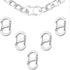 5 Pieces Double Opening Lobster Clasp Shorten Clasp Necklace Clasp,Stainless Steel S Lock Close Bracelet Connector and Extended Necklace Clasp for...