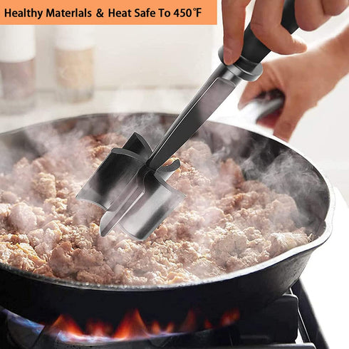 Meat Chopper,Hamburger Chopper,Beef Masher,Heat Resistant Meat Masher Tool for Hamburger Meat,Premium Heat Resistant Meat Chopper Utensil,Nylon Gr...