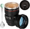Camera Lens Coffee Mug,Travel Coffee Cup,Stainless Steel Lens Mug Thermos Camera Lens Mug with Lid and Spoon,Cool Gifts for Photographers Men and ...