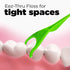 GUM Angled Floss Picks, Perfect for Tight Teeth, Extra Strong Shred-Resistant Dental Floss, Angled for Easy Reach, Dental Flossers for Adults, Fre...