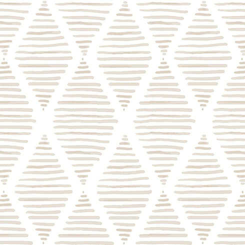 Modern Stripe Peel and Stick Wallpaper Beige and White Contact Paper 17.7” x 78.7” Geometric - Self Adhesive Removable Decorative Wallpaper for Be...