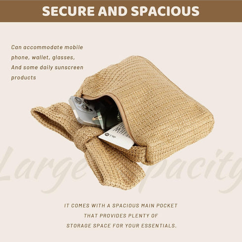 Straw Bow Purse Clutch Bag,Summer Beach Handbags for Women 2024 Vacation...