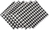 DII Halloween Tabletop, Harlequin Collection, Napkin Set, Black and Cream 6 Piece...