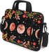 13" 13.3" Laptop Sleeve chromebook case Adjustable Shoulder Strap with Handle Accessory Pocket (Flowers Moon)...