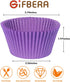 Gifbera Bright Rainbow Jumbo Cupcake Liners Large Solid Colorful Paper Baking Cups 200-Count...