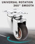 1.25 inch Swivel Caster Wheels Bearing Plate Caster Wheels, Rolling Casters for Furniture and Workbench Cart, Set of 4 (2 with Brakes & 2 Without)...