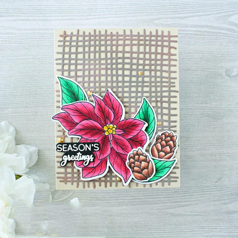 Fish Net Background Metal Die Cuts,Burlap Texture Frame Stencils DIY Crafts Cards Cutting Dies Cuts for DIY Embossing Card Making Photo Decorative...
