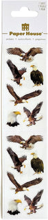 Paper House Productions Pack of 3 Sticker Half-Sheets for Crafts, Scrapbooking & Collecting - Bald Eagles...