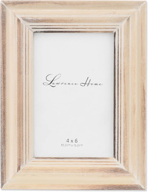 Lawrence Frames 4x6 White Wash Maple Picture Frame, Natual...