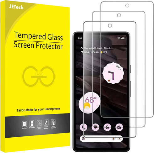 JETech Screen Protector for Google Pixel 7a 6.1-Inch, Fingerprint Compatible, Tempered Glass Film, HD Clear, 3-Pack......